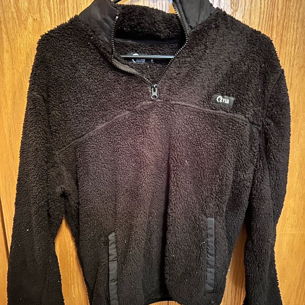 ZYIA Fuzzy fleece 1/4 zip pullover